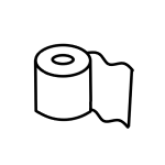WC-Papier und Sani-Flüssigkeit